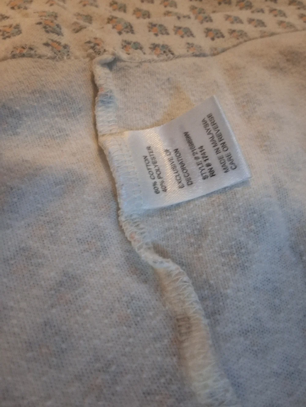 Miss Elaine Women’s XL Blue Floral Nightgown Long Sleeve Pintuck Cottagecore